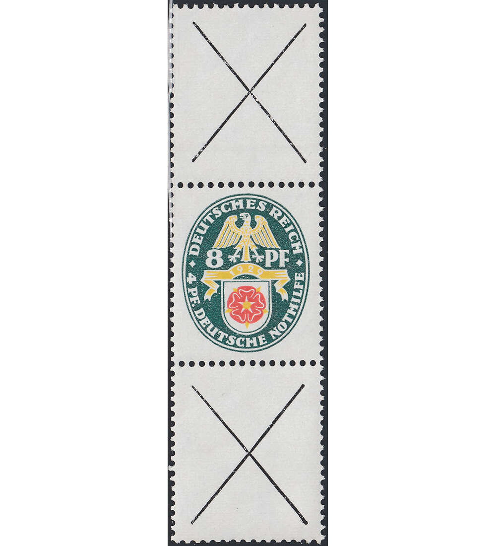 Dt. Reich ZD S 90 ungestempelt Nothilfe 1931 (15+8) Bauwerke