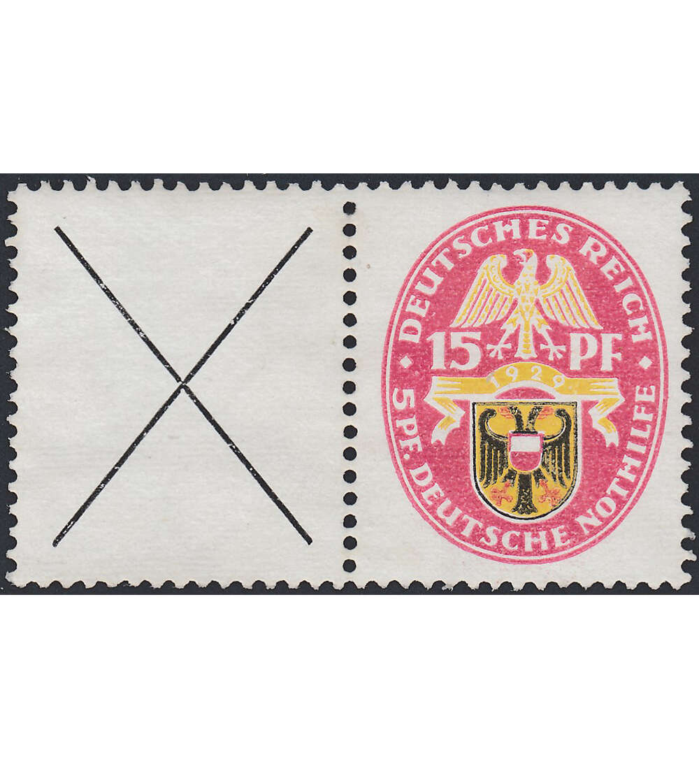 Dt. Reich ZD S 91 ungestempelt Nothilfe 1931 (15+8+15) Bauwerke