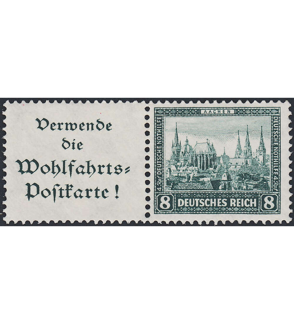 Dt. Reich ZD S 95 ungestempelt Nothilfe 1931 (X+8+X) Bauwerke
