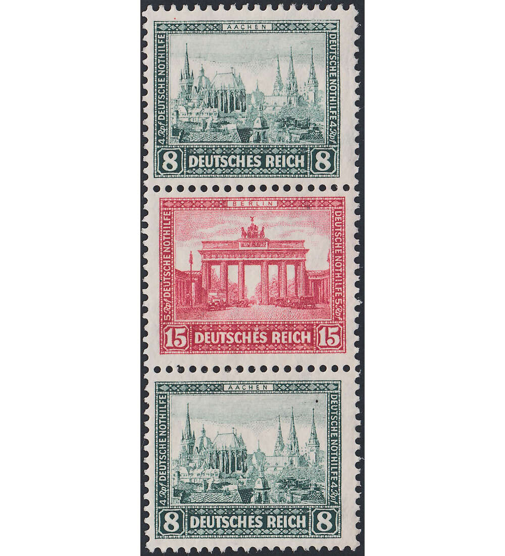 Dt. Reich ZD W 40 ungestempelt Nothilfe 1931 (A 1.2+8) Bauwerke