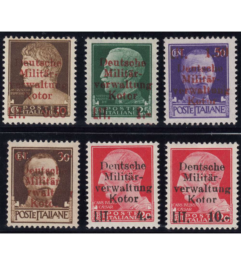 Deutsche Besetzung Kotor            Nr. 1-6 postfrisch** geprft