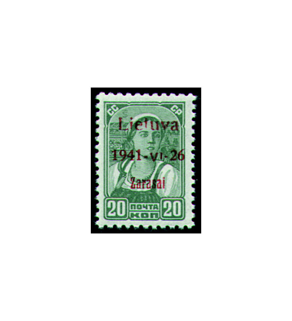 Deutsche Besetzung Litauen/Zarasai Nr. 4b postfrisch geprft