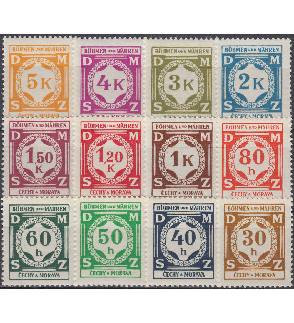 Bhmen und Mhren Nr. 1-12 postfrisch Dienstmarken 1941