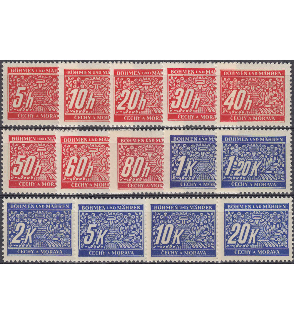 Bhmen und Mhren Nr. 1-14 postfrisch Portomarken 1939