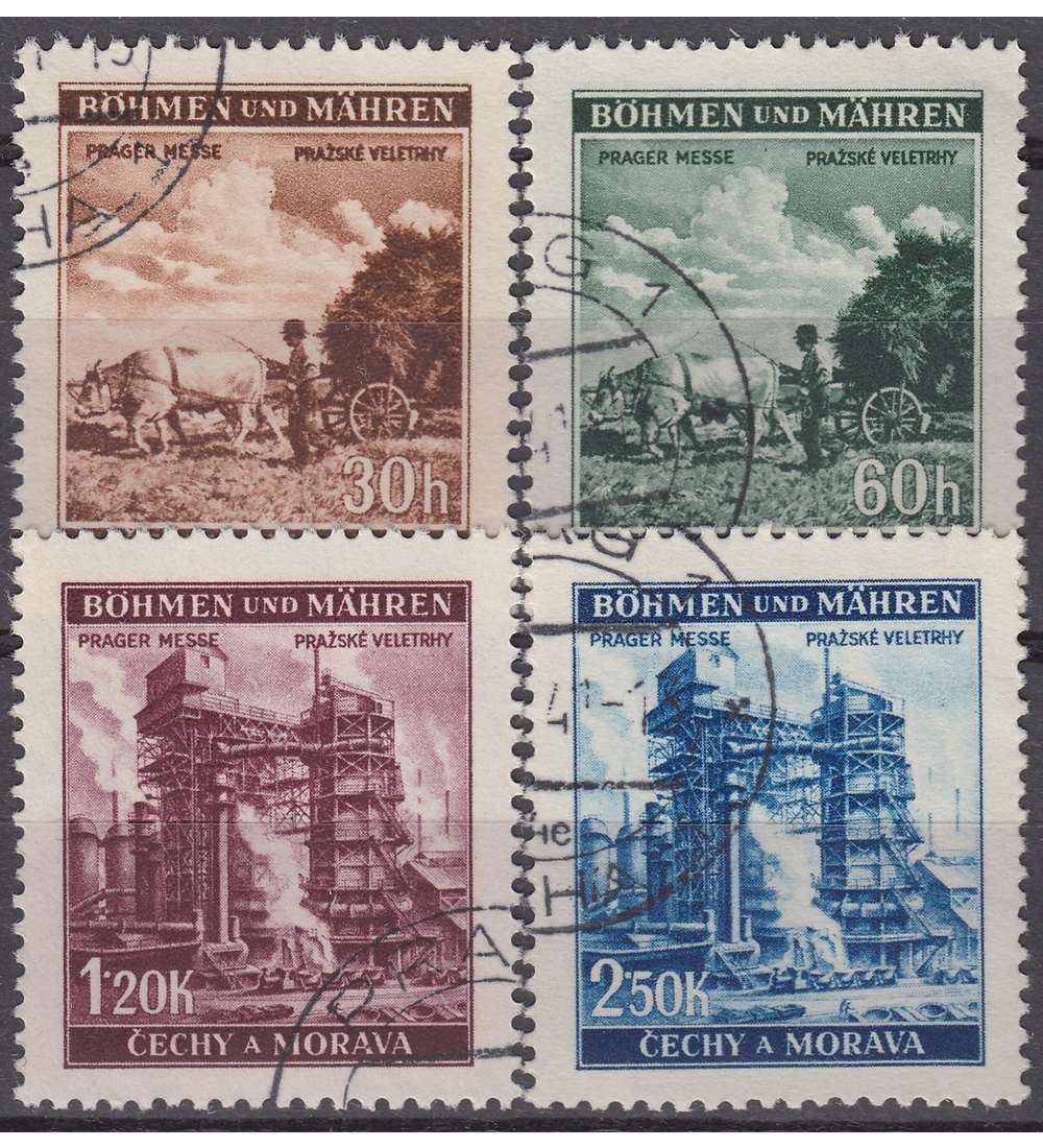 Bhmen und Mhren Nr. 75-78 gestempelt Prager Messe 1941