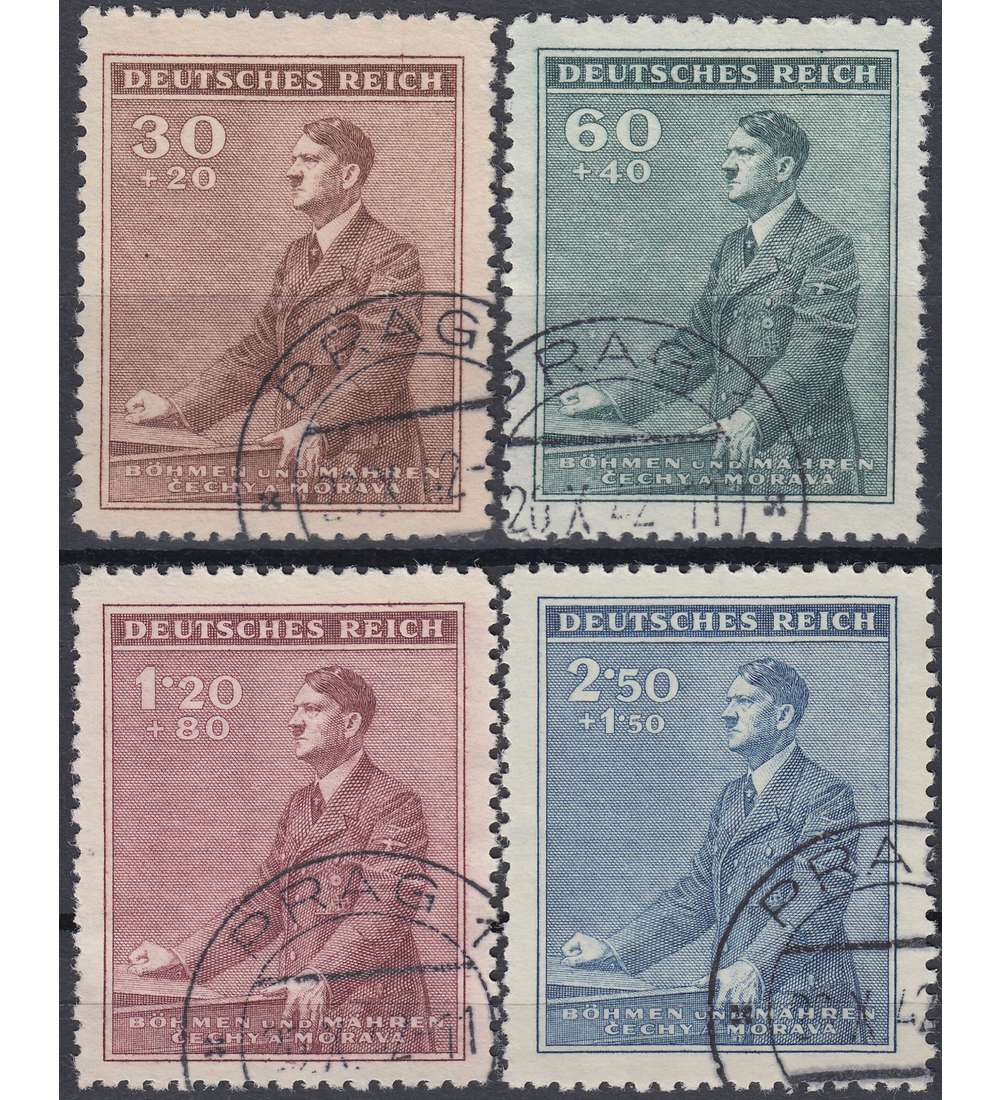 Bhmen und Mhren Nr. 85-88 gestempelt Hitler 1942