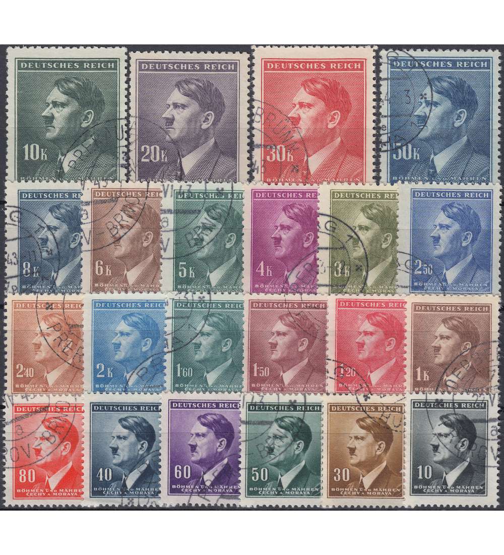 Bhmen und Mhren Nr. 89-110 gestempelt Hitler 1942