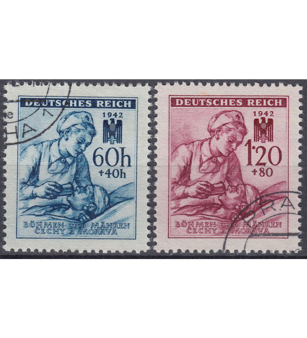 Bhmen und Mhren Nr. 111-112 gestempelt Rotes Kreuz 1942