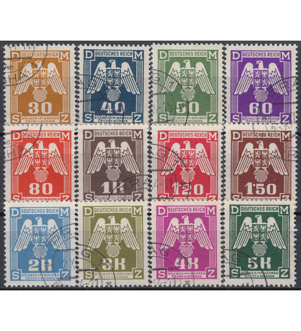 Bhmen und Mhren Nr. 13-24 gestempelt Dienstmarken 1943