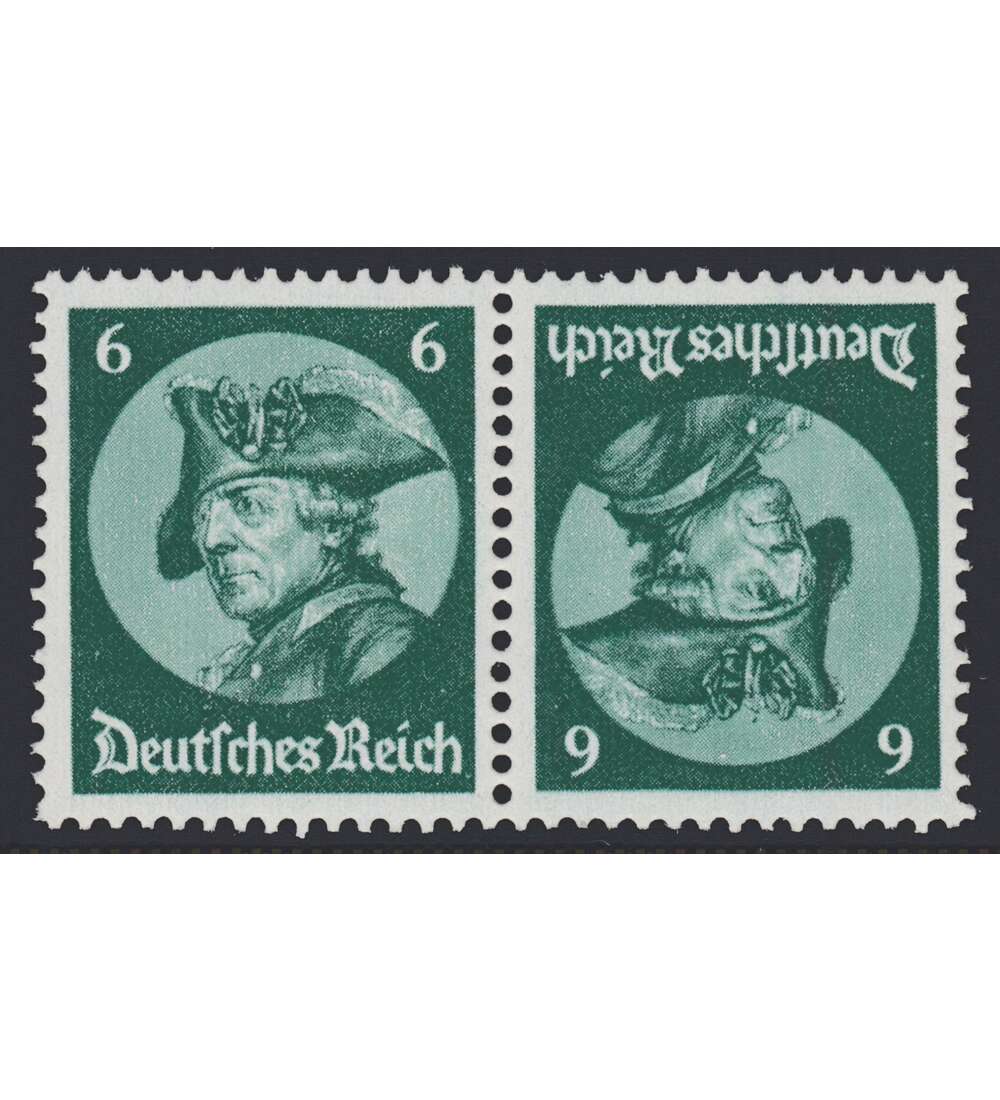 Deutsches Reich Zusammendruck K17 postfrisch Friedrich der Groe (6+6)