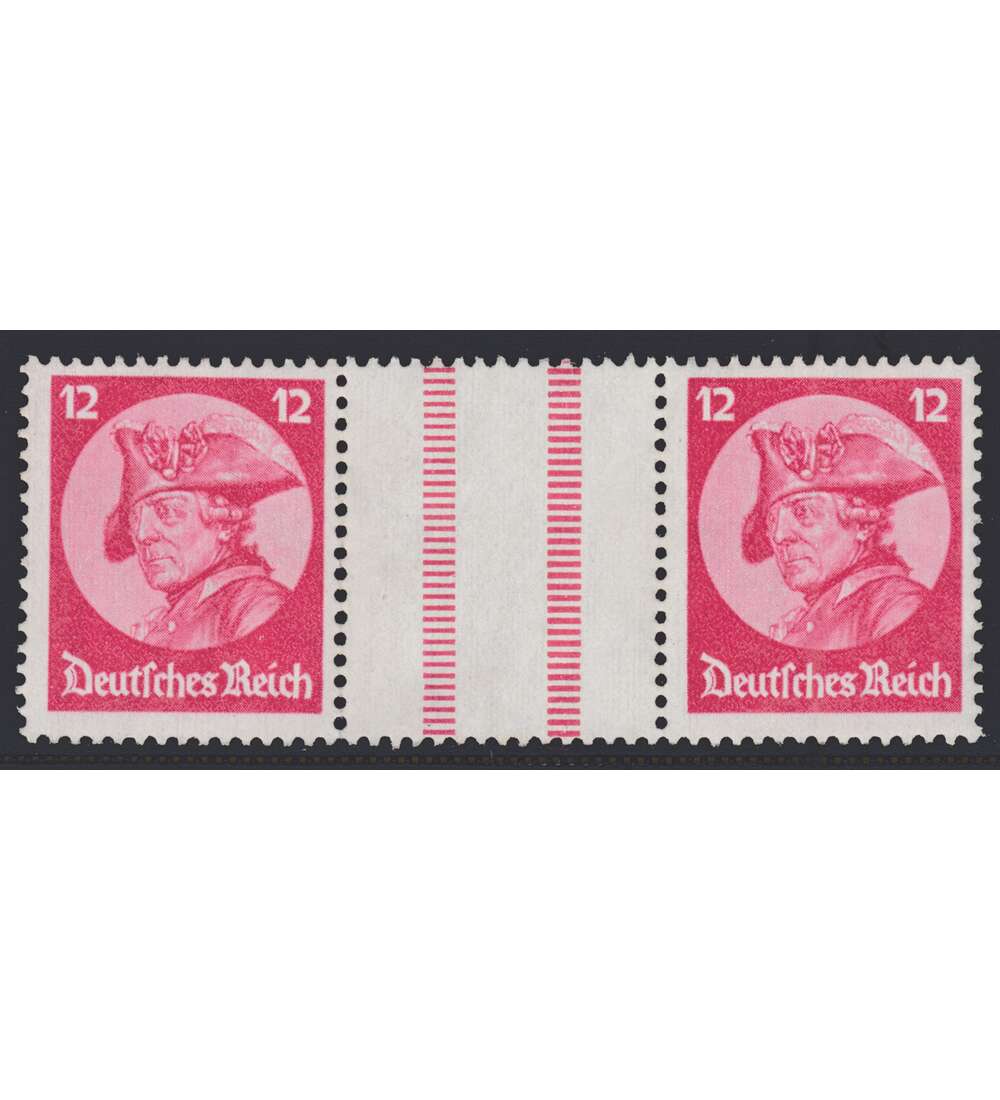 Deutsches Reich Zusammendruck WZ10 postfrisch Friedrich der Groe (12+Z+12)
