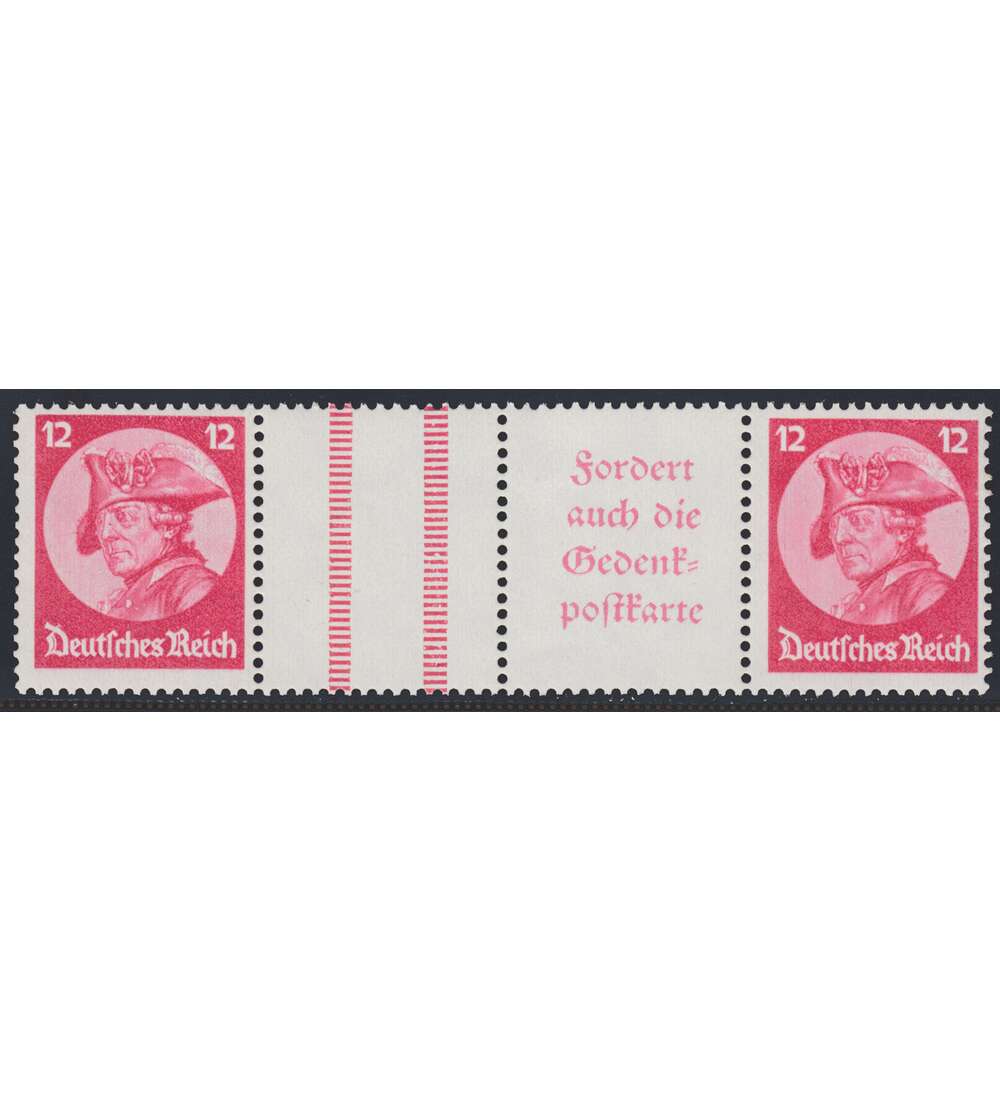 Deutsches Reich Zusammendruck WZ11 postfrisch Friedrich d Groe (12+Z+A4+12)