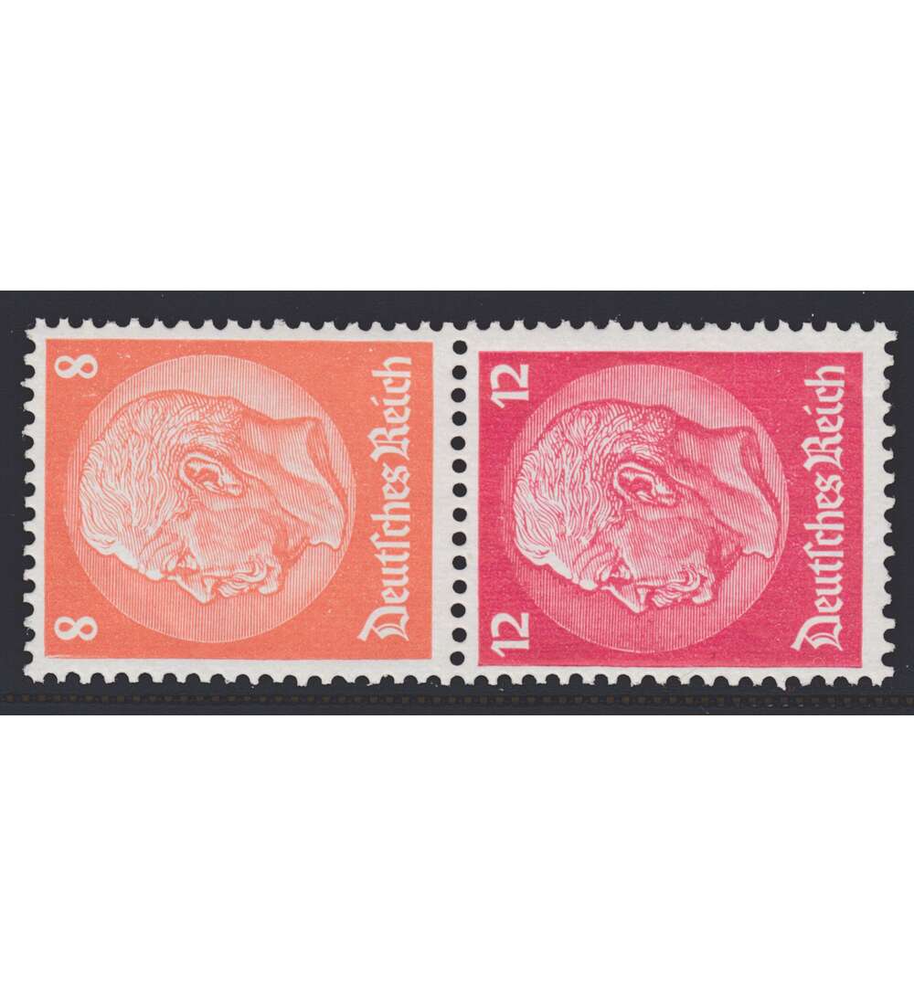 Deutsches Reich Zusammendruck S112 postfrisch Hindenburg 1933 WZ2 (8+12)