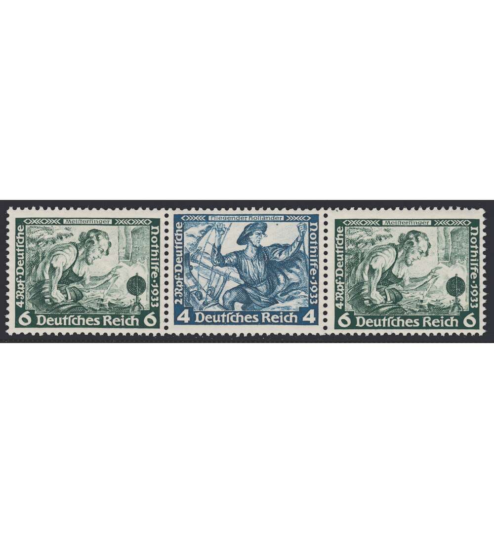 Deutsches Reich Zusammendruck W48 postfrisch Nothilfe 1933 Wagner (6+4+6)