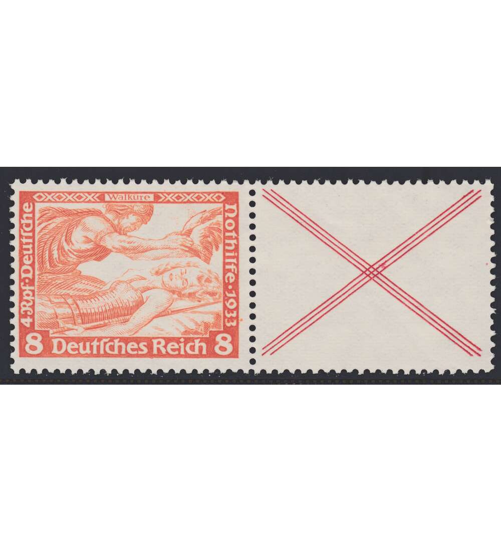 Deutsches Reich Zusammendruck W53 postfrisch Nothilfe 1933 Wagner (X+8)
