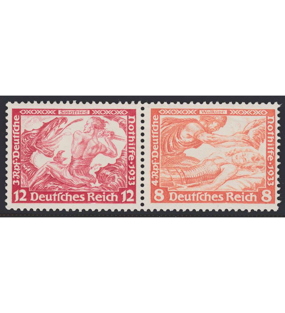Deutsches Reich Zusammendruck W55 postfrisch Nothilfe 1933 Wagner (12+8)
