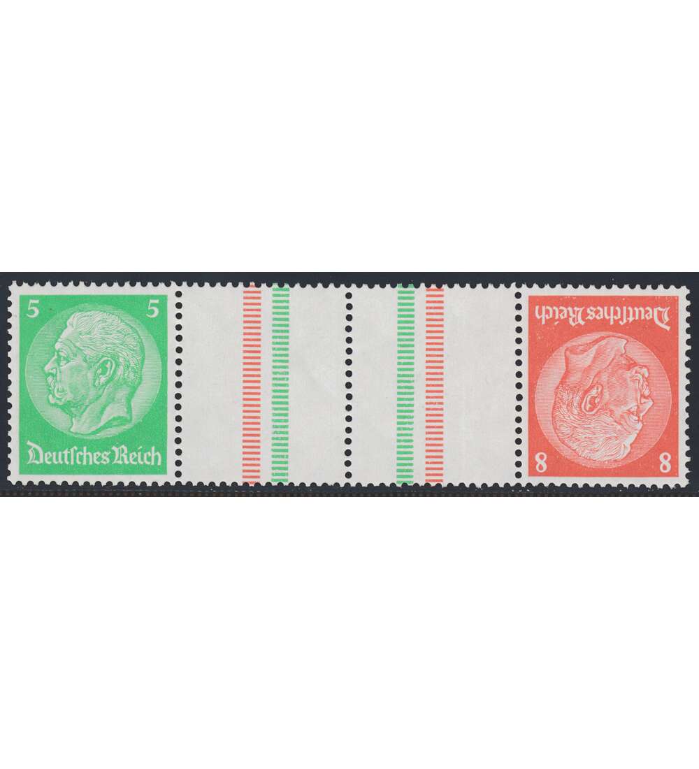 Deutsches Reich Zusammendruck KZ21.1 postfrisch Hindenburg 1934/1936 (5+Z+Z+8)
