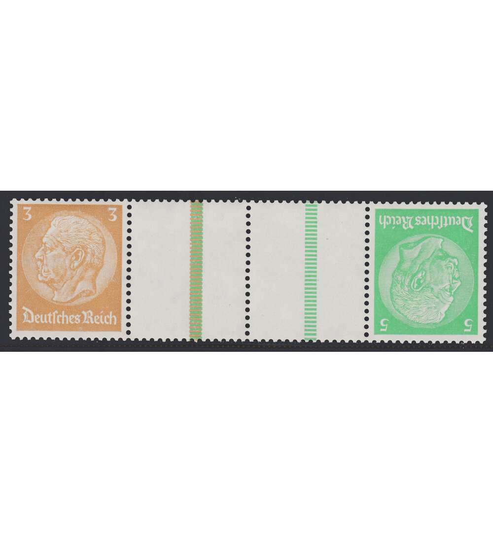 Deutsches Reich Zusammendruck KZ25 postfrisch Hindenburg 1934/1936 (3+Z+Z+5)