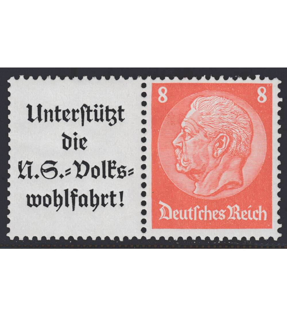 Deutsches Reich Zusammendruck W63 postfrisch Hindenburg 1934 (A8.1+8)