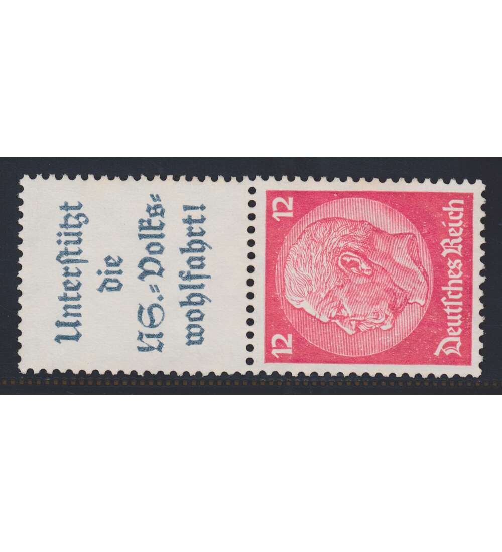 Deutsches Reich Zusammendruck S155 postfrisch Hindenburg 1937 (A8.2+12)