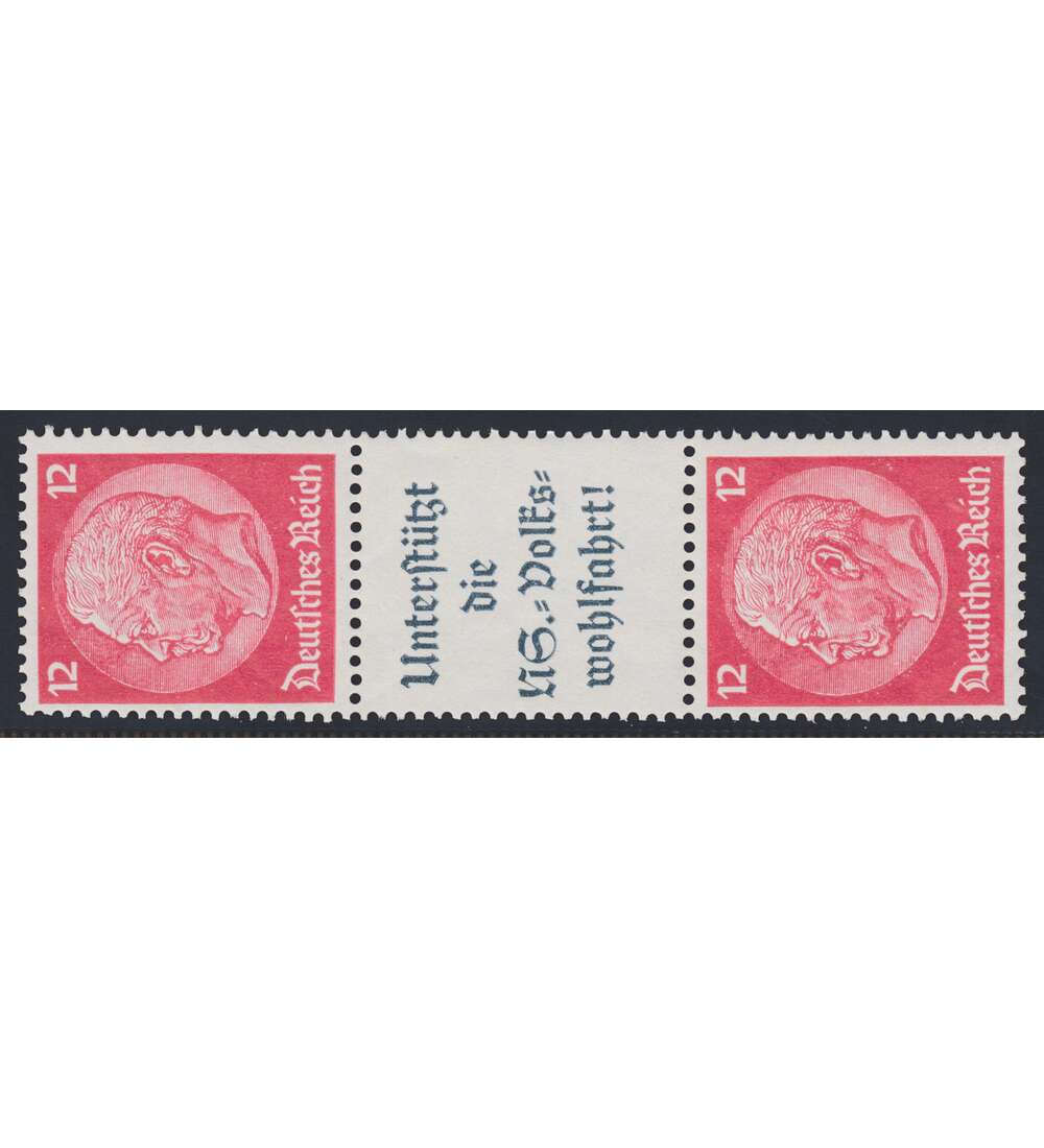 Deutsches Reich Zusammendruck S158 postfrisch Hindenburg 1937 (12+A8.2+12)