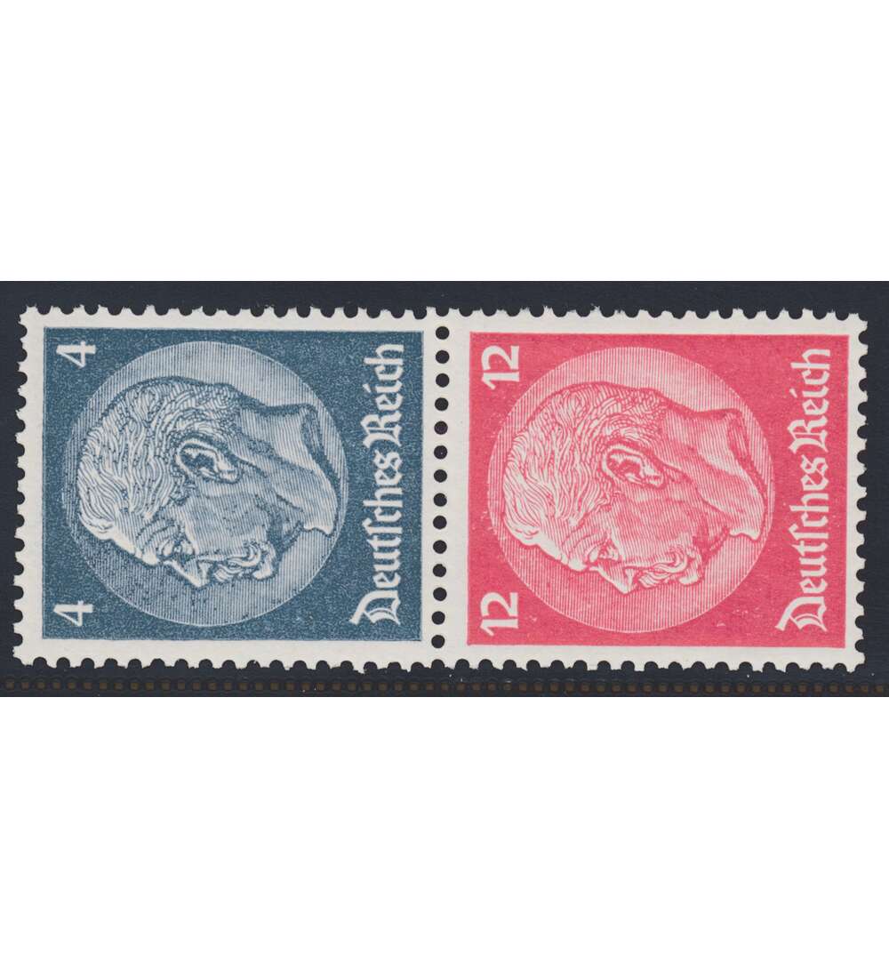 Deutsches Reich Zusammendruck  S163 postfrisch Hindenburg 1937 (4+12)