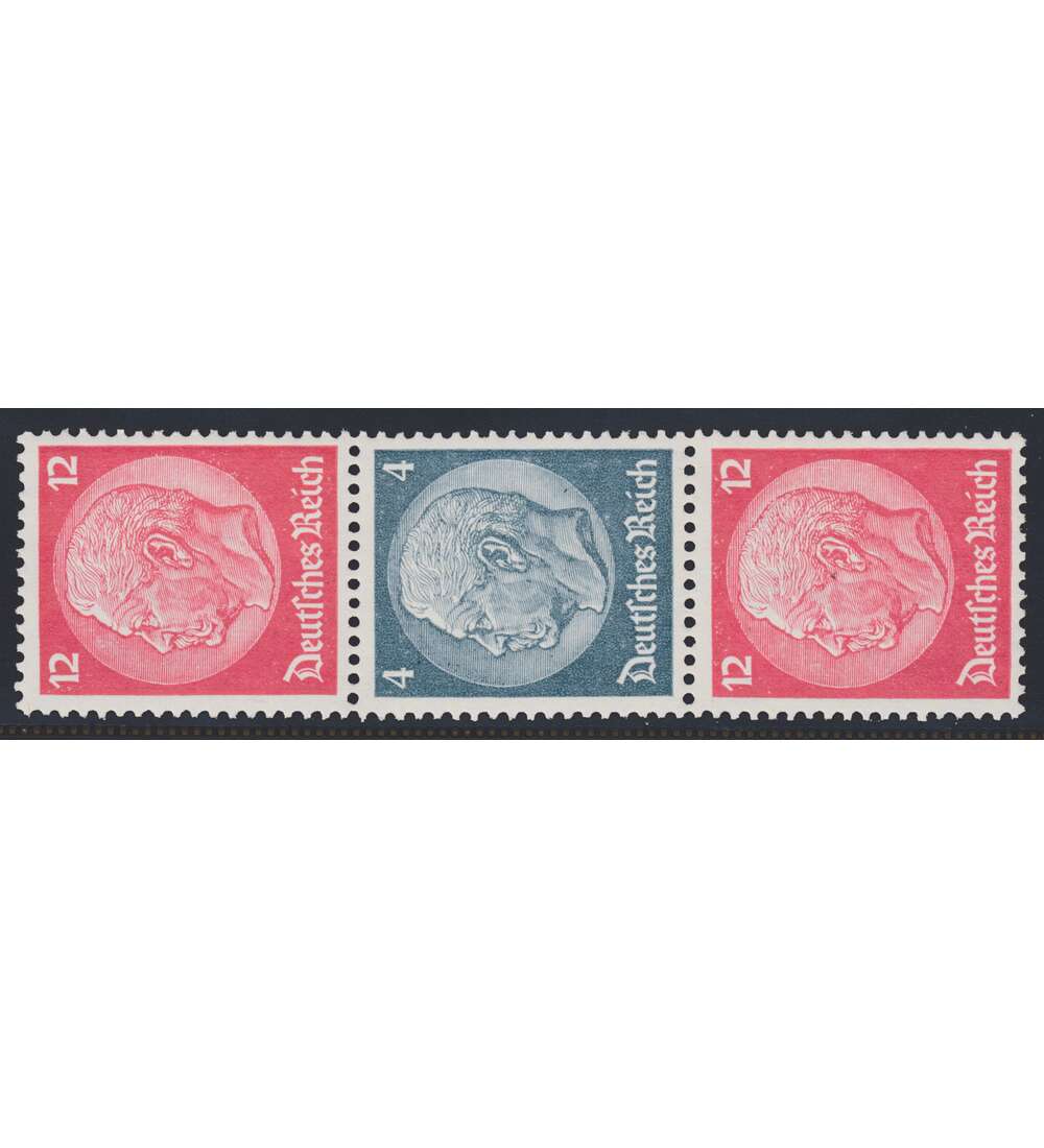 Deutsches Reich Zusammendruck S166 postfrisch Hindenburg 1937 (12+4+12)