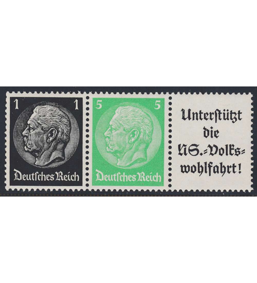 Deutsches Reich Zusammendruck W72 postfrisch Hindenburg EHG 1 (1+5+A8.3)