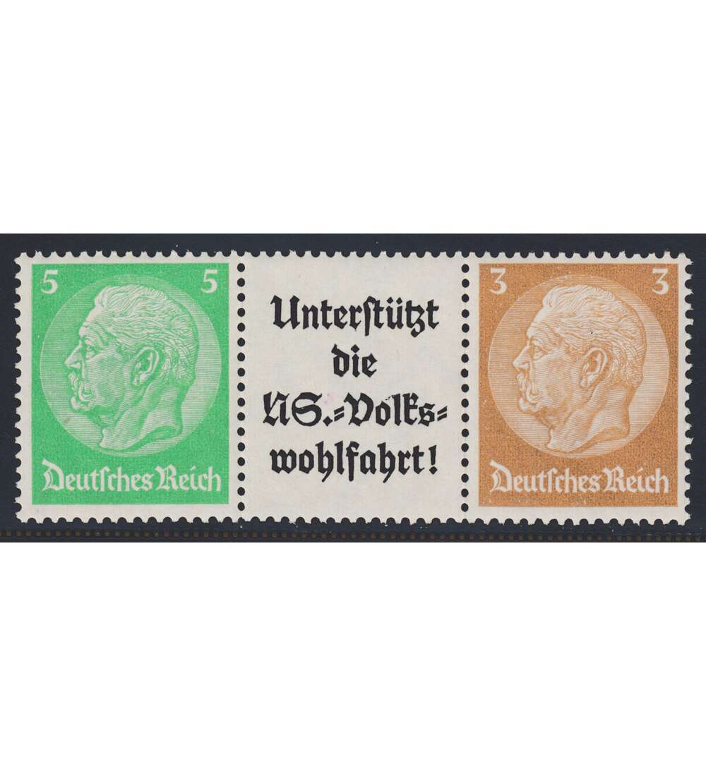 Deutsches Reich Zusammendruck W74 postfrisch Hindenburg EHG 1 (5+A8.3+3)