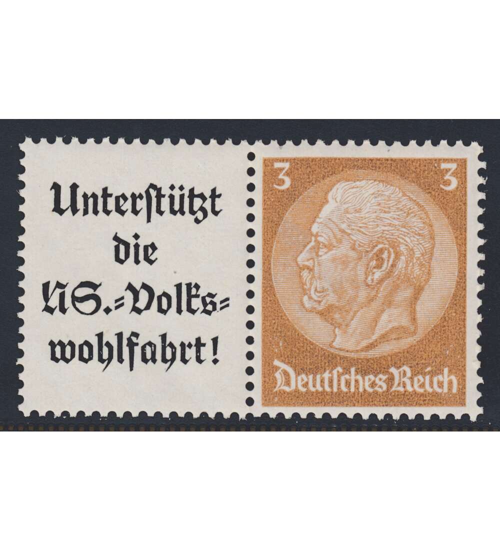Deutsches Reich Zusammendruck W75 postfrisch Hindenburg EHG 1 (A8.3+3)