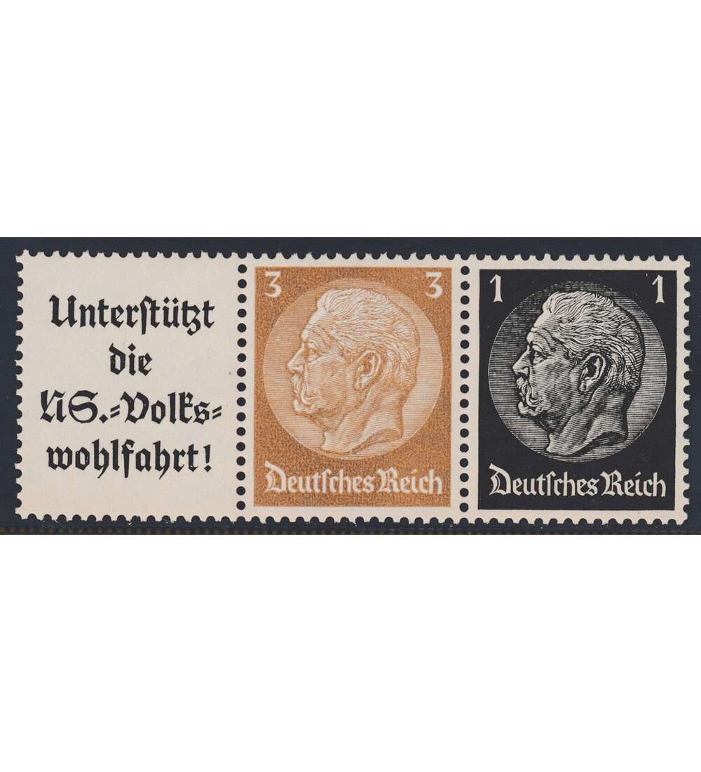 Deutsches Reich Zusammendruck W76 postfrisch Hindenburg EHG 1 (A8.3+3+1)