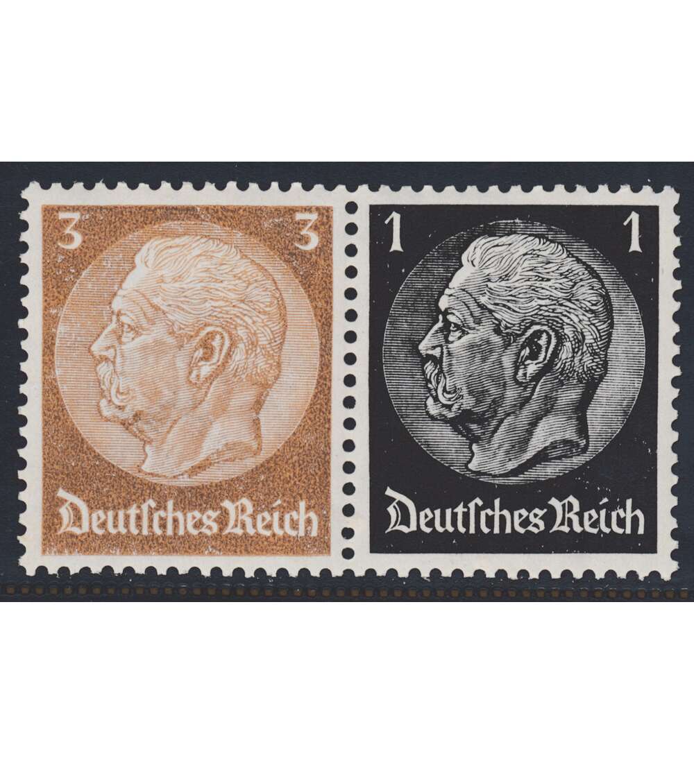 Deutsches Reich Zusammendruck W77 postfrisch Hindenburg EHG 1 (3+1)