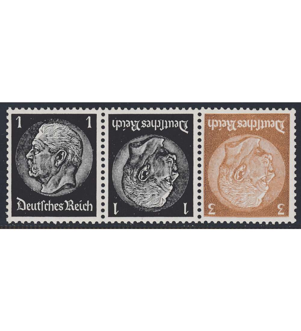 Deutsches Reich Zusammendruck WK5 postfrisch Hindenburg EHG 1 (1+1+3)