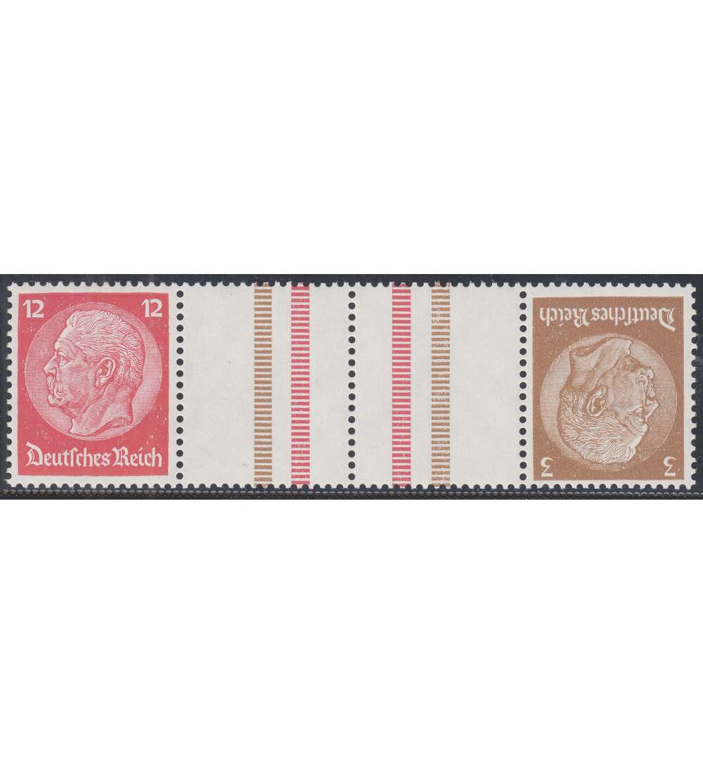 Deutsches Reich Zusammendruck KZ31 postfrisch Hindenburg 1939 (12+Z+Z+3)