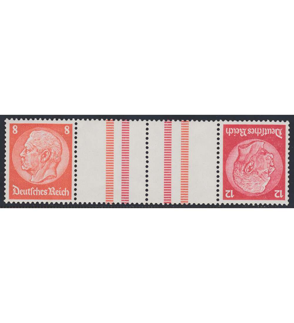 Deutsches Reich Zusammendruck KZ33 postfrisch Hindenburg 1939 (12+Z+Z+8)