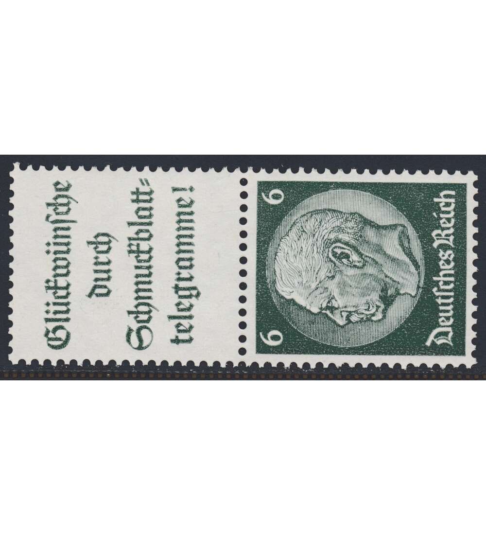 Deutsches Reich Zusammendruck S183 postfrisch ** Hindenburg 1939 (A14.1+6)
