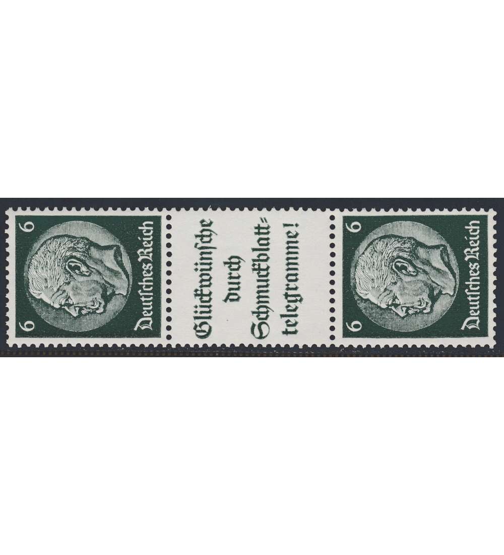 Deutsches Reich Zusammendruck S186 postfrisch ** Hindenburg 1939 (6+A14.1+6)