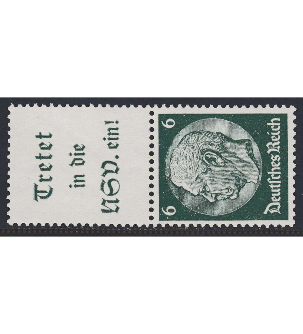 Deutsches Reich Zusammendruck S191 postfrisch ** Hindenburg 1939 (A15.1+6)
