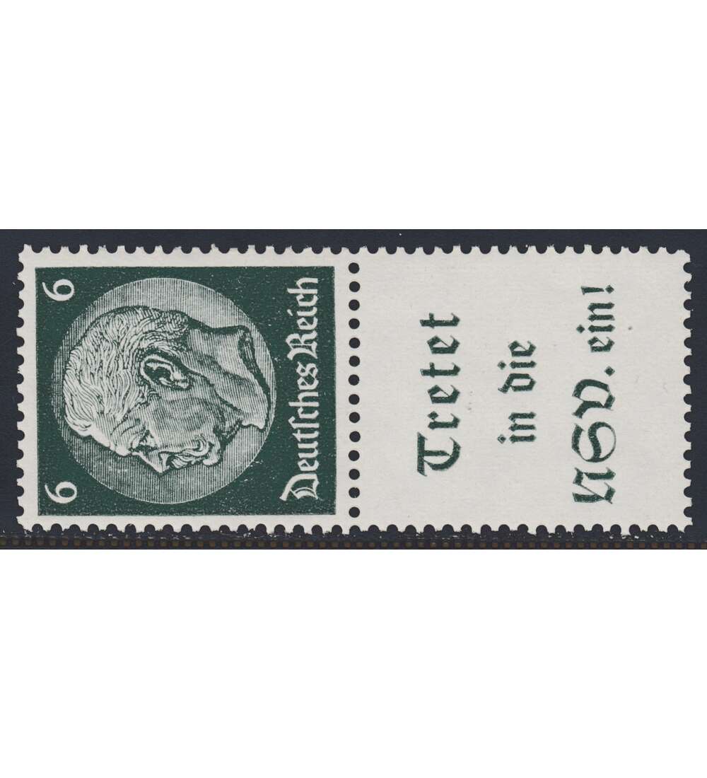 Deutsches Reich Zusammendruck S193 postfrisch ** Hindenburg 1939 (6+A15.1)