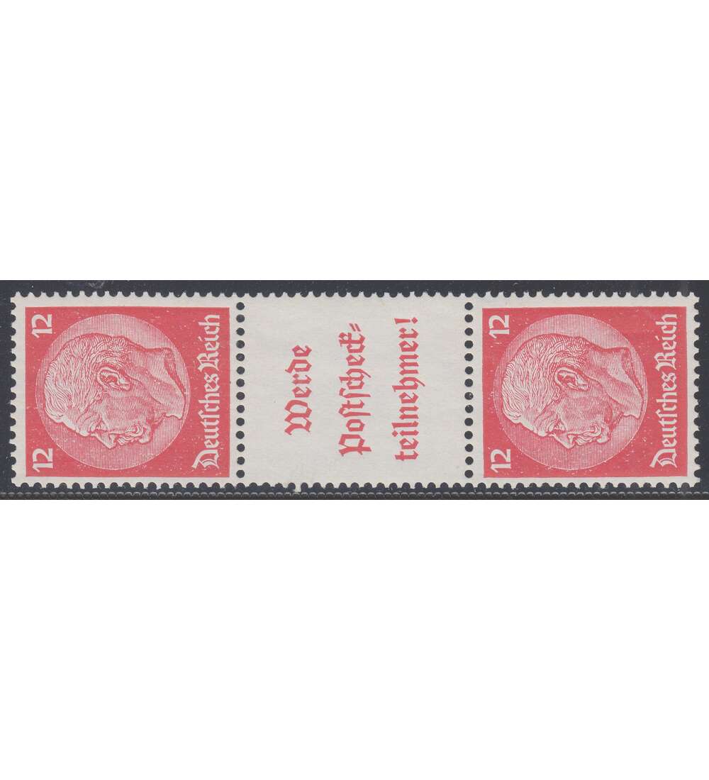 Deutsches Reich Zusammendruck S198 postfrisch ** Hindenburg 1939 (12+A16.1+12)