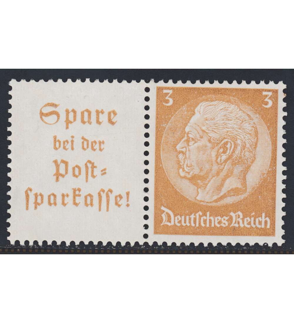 Deutsches Reich Zusammendruck W79 postfrisch ** Hindenburg 1939 (A13.1+3)