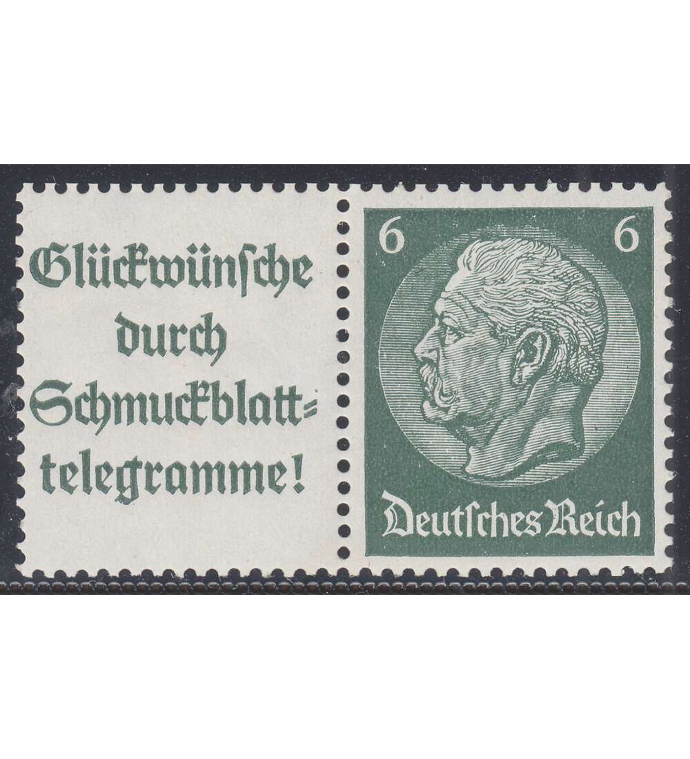 Deutsches Reich Zusammendruck W81 postfrisch ** Hindenburg 1939 (A14.1+6)
