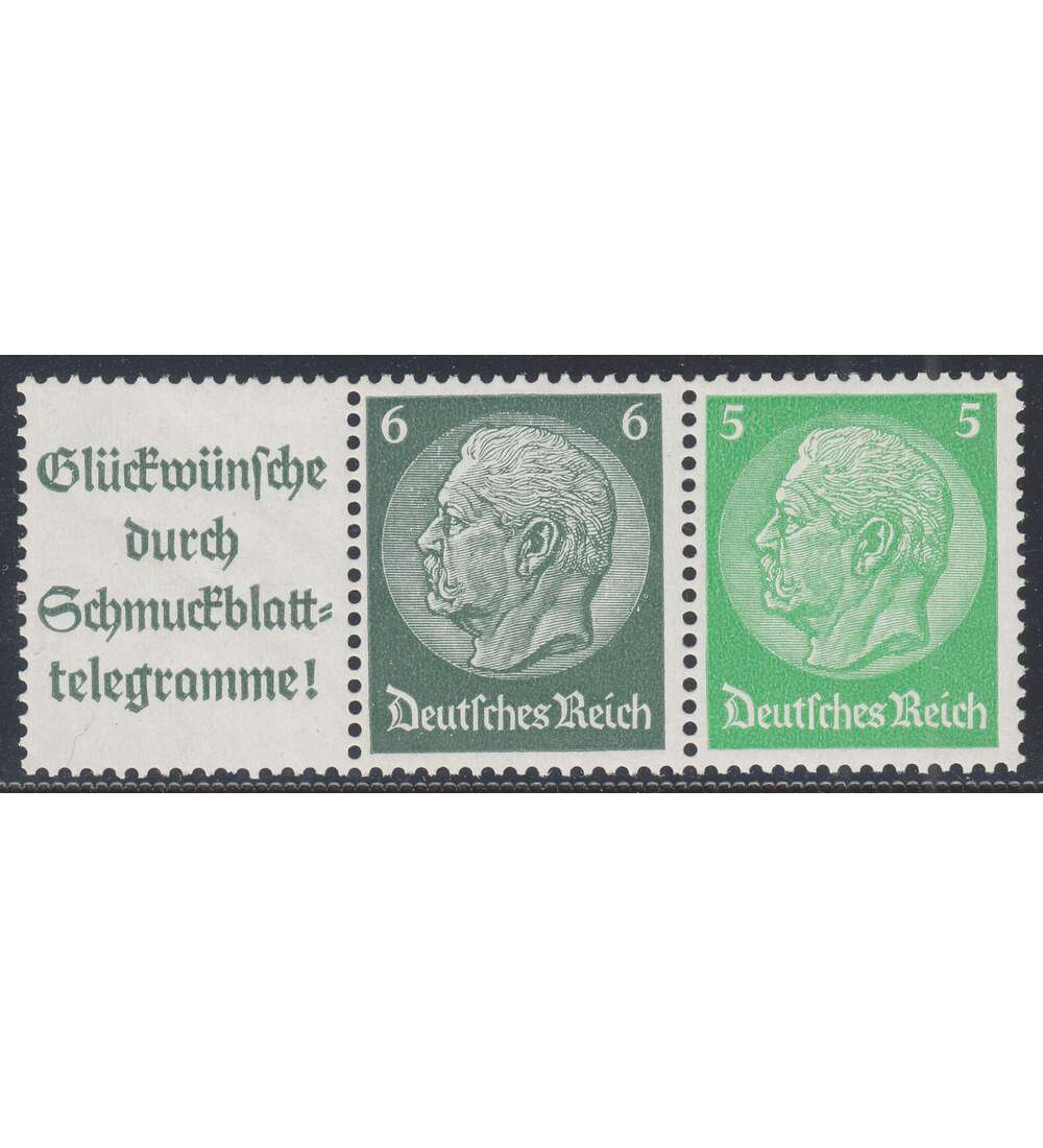 Deutsches Reich Zusammendruck W82 postfrisch ** Hindenburg 1939 (A14.1+6+5)