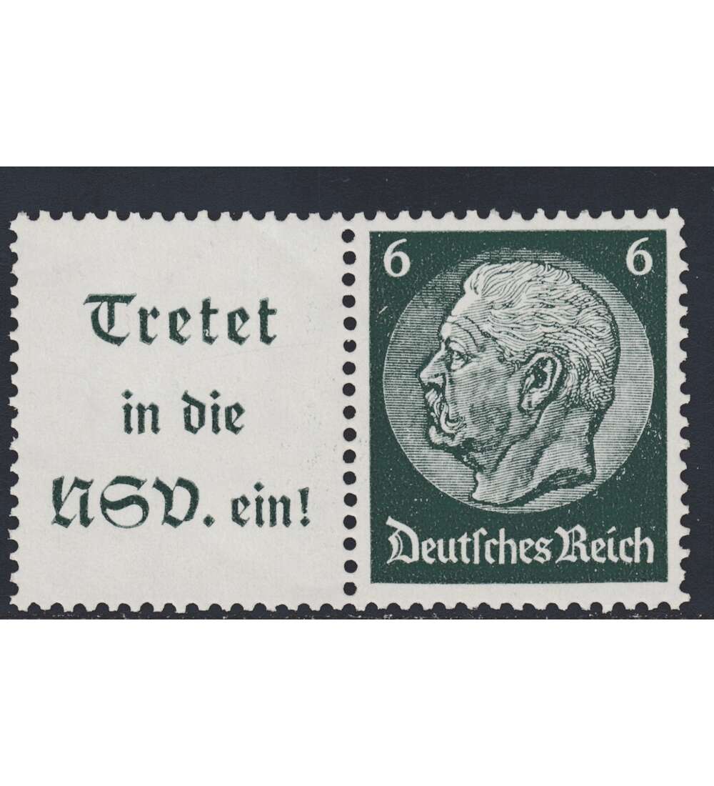 Deutsches Reich Zusammendruck W84 postfrisch ** Hindenburg 1939 (A15.1+6)