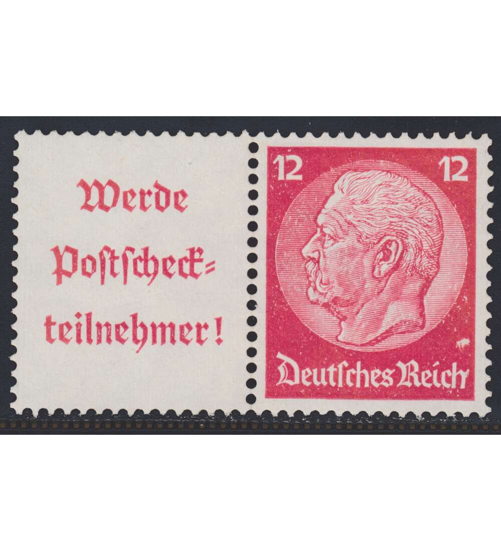 Deutsches Reich Zusammendruck W85 postfrisch ** Hindenburg 1939 (A16.1+12)