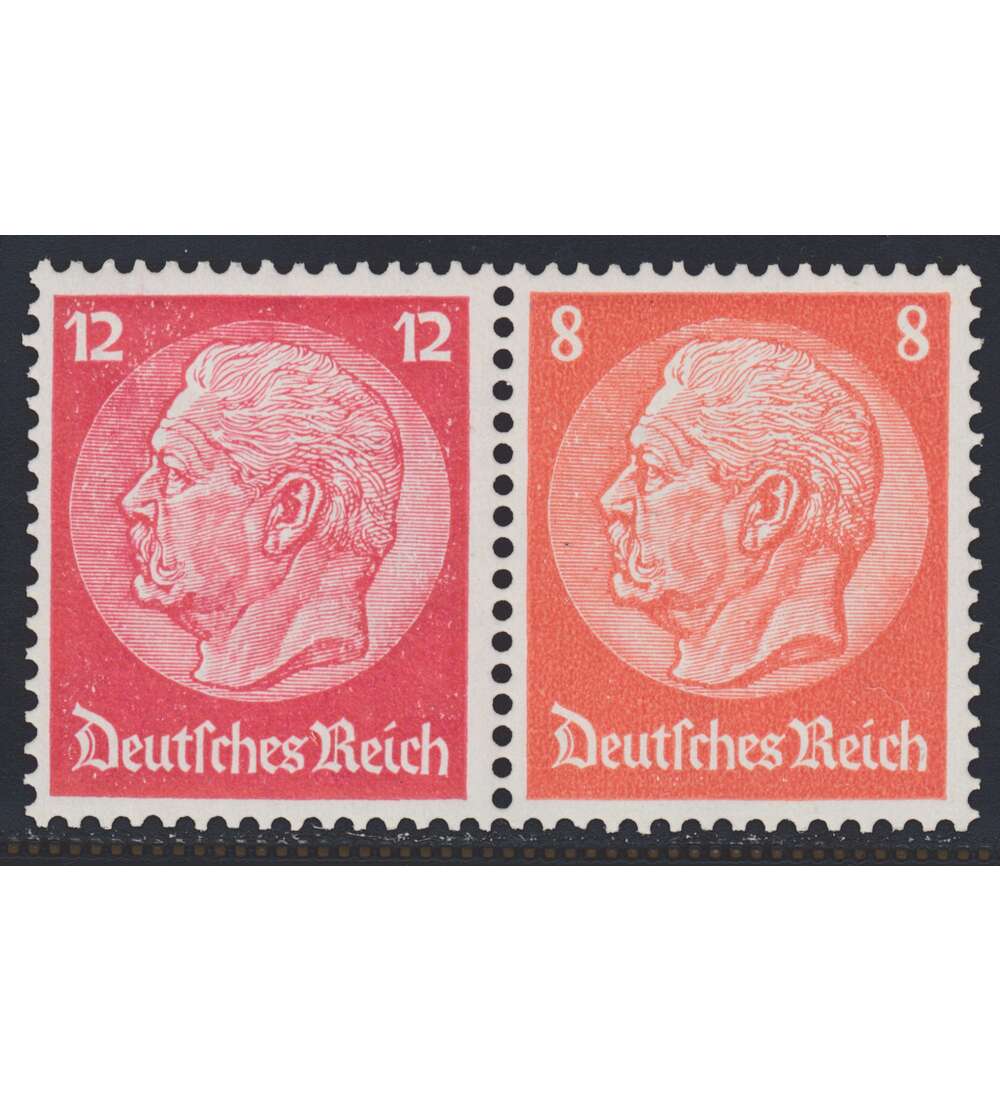 Deutsches Reich Zusammendruck W86 postfrisch ** Hindenburg 1939 (12+8)
