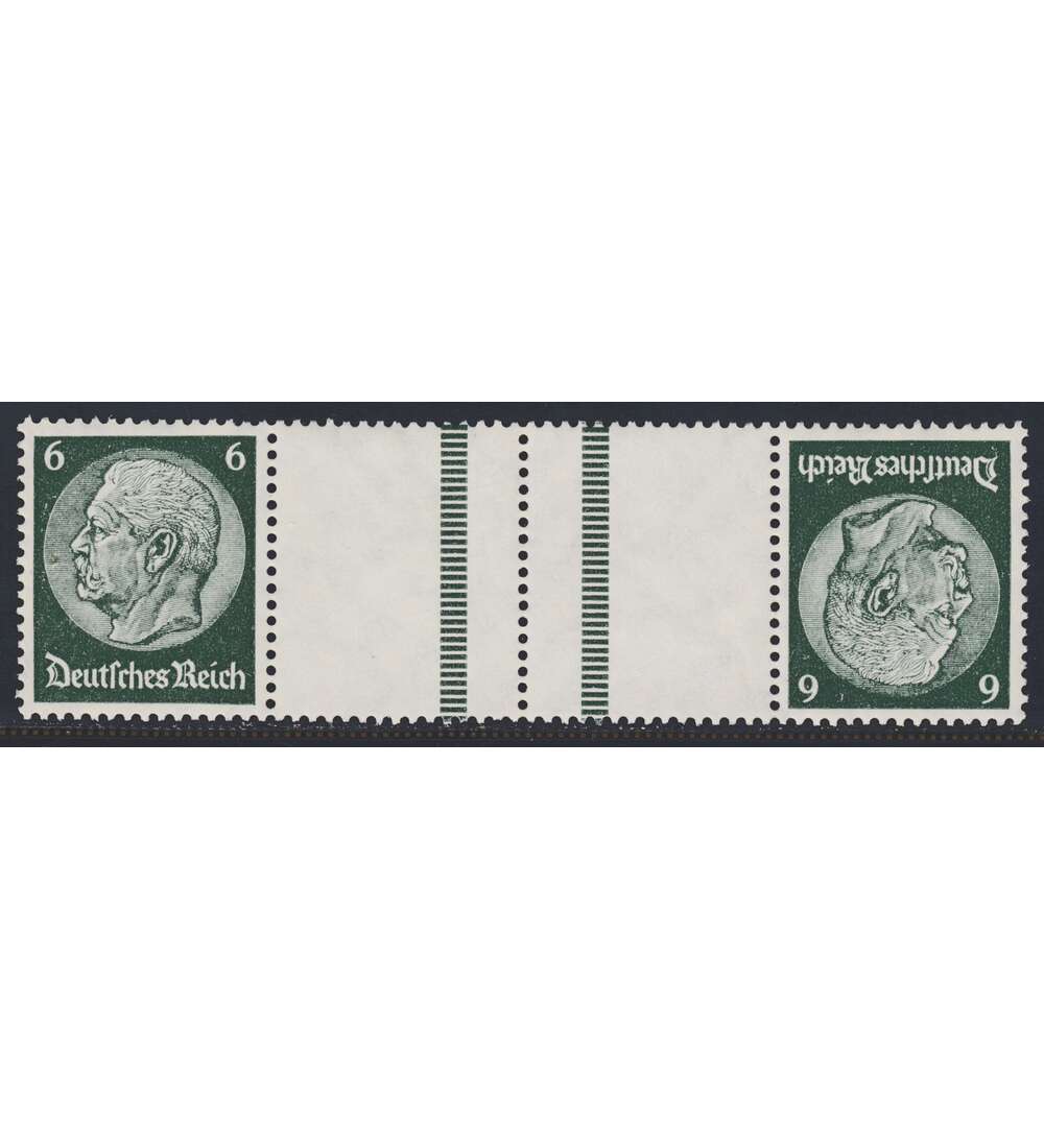 Deutsches Reich Zusammendruck KZ22.6 postfrisch ** Hindenburg 1940 (6+Z+Z+6)