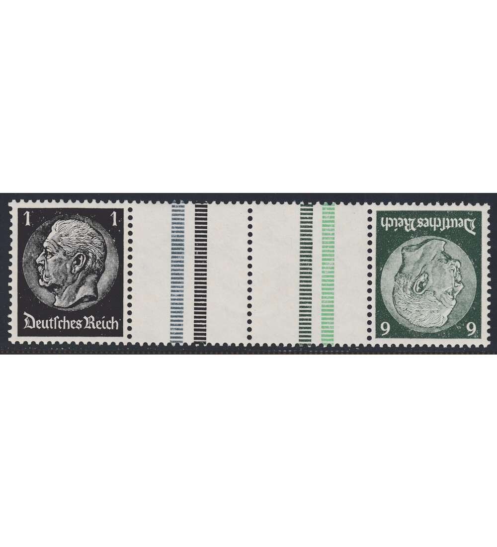 Deutsches Reich Zusammendruck KZ35 postfrisch ** Hindenburg 1940 (1+Z+Z+6)