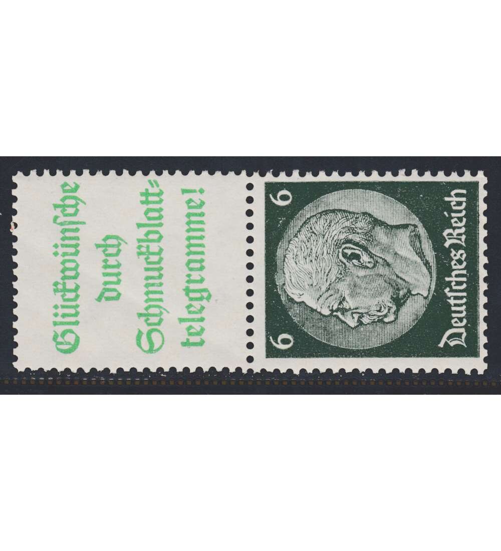 Deutsches Reich Zusammendruck S207.1 postfrisch ** Hindenburg 1940 (A14.2+6)