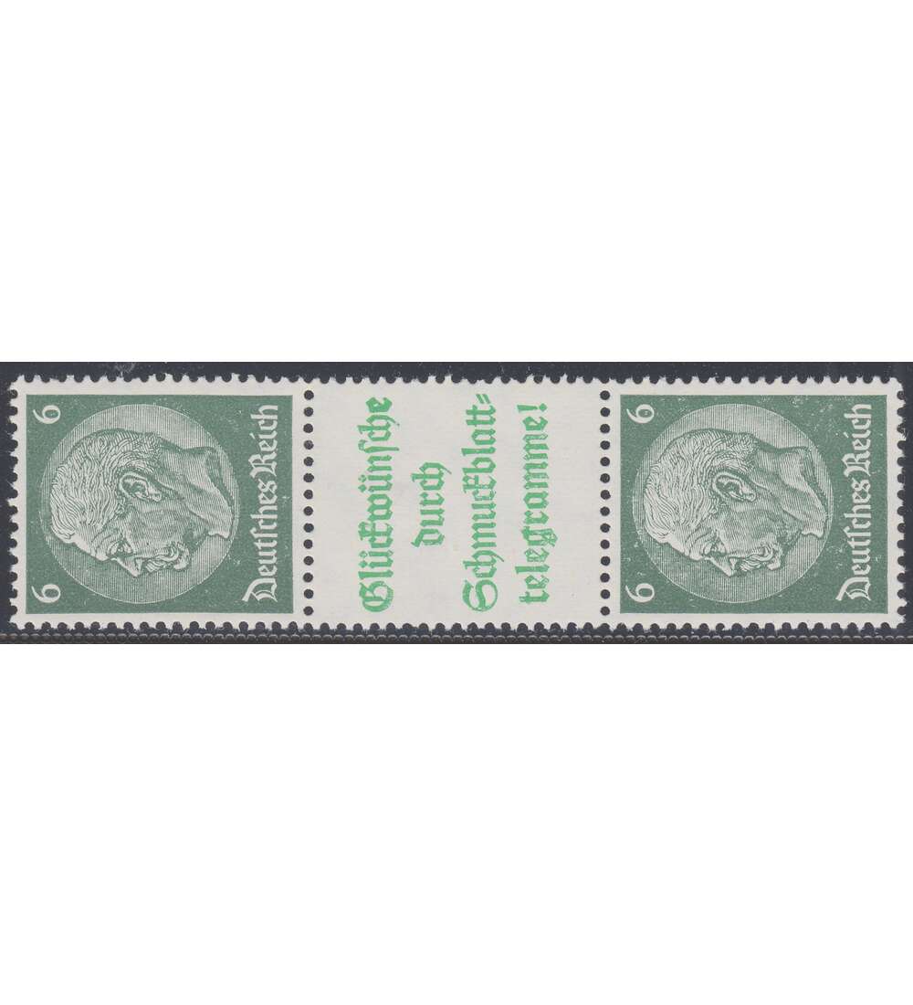 Deutsches Reich Zusammendruck S210.1 postfrisch ** Hindenburg 1940 (6+A14.2+6)